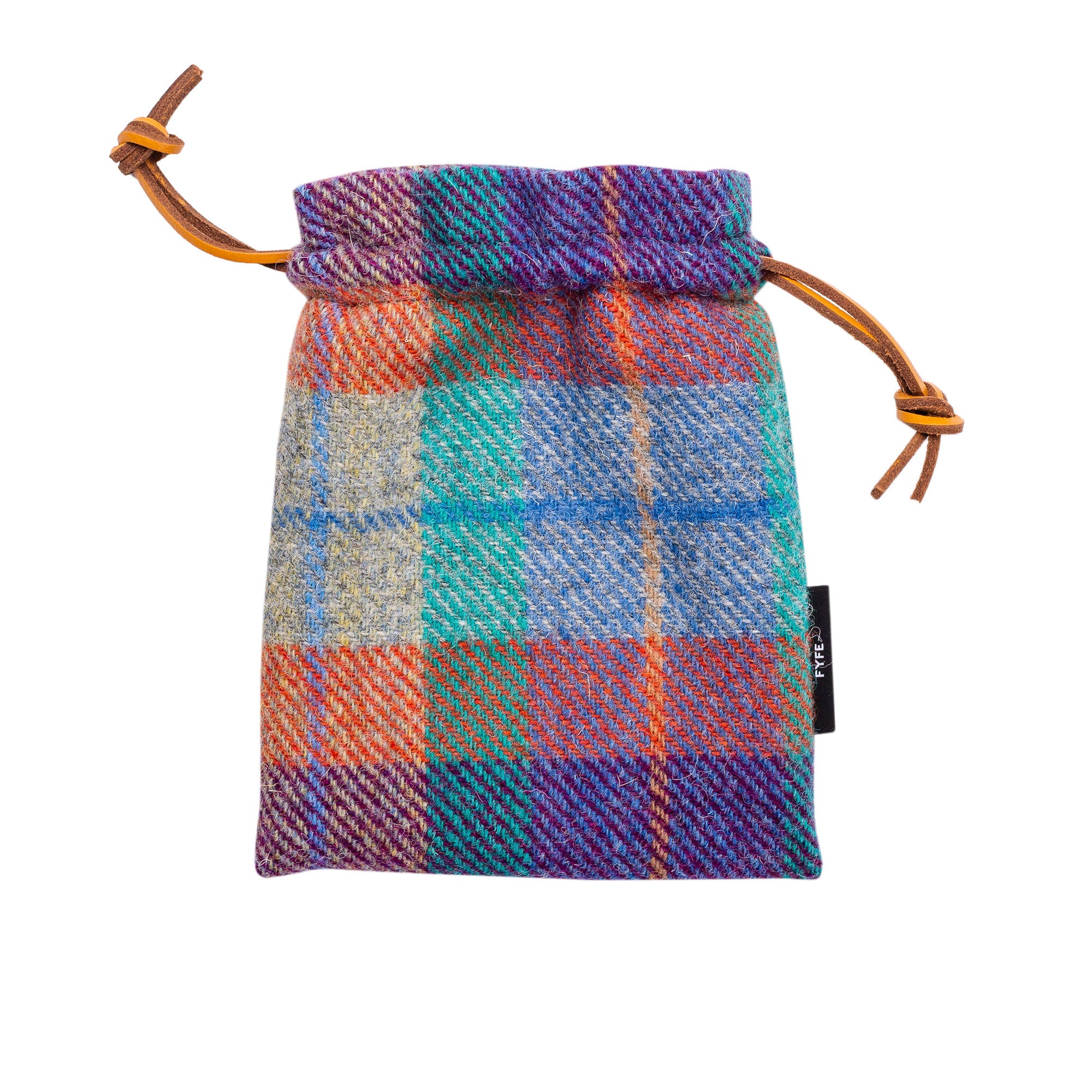 Jura Sunset Harris Tweed Drawstring Pouch